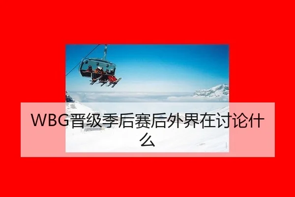 WBG晋级季后赛后外界在讨论什么